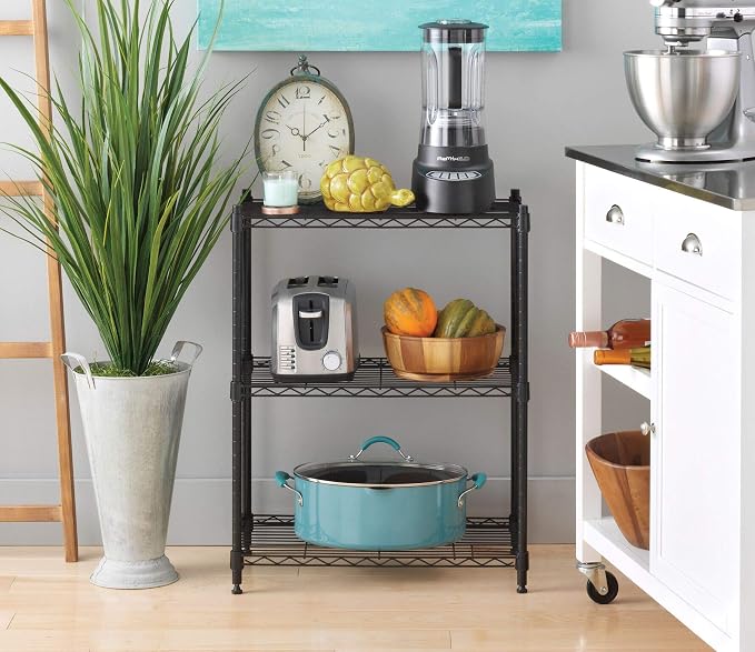 Whitmor 3-Wire Shelving Unit, Metal Storage Shelves, Easy Assembly Home Organizer for Pantry, Kitchen, Garage, Plant - Image 6