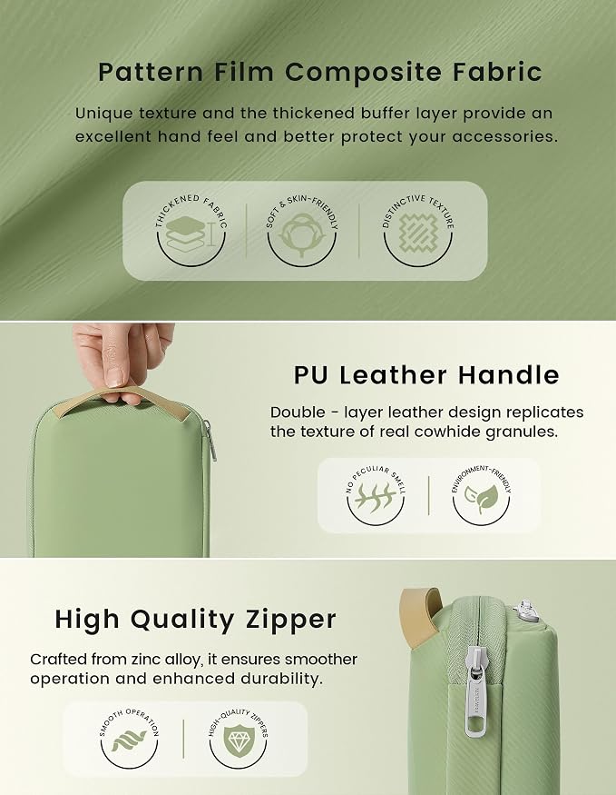Travelkin Travel Cord Organizer, Cable Organizer For Electronic Accessories | Expandable electronics organizer, charger organizer, travel case, Large Capacity tech pouch for Card,Usbs, travel essentials - Image 5