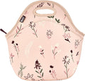 Built Gourmet Getaway Neoprene Lunch Bag - Rose Floral | Insulated Neoprene Tote with Zipper & Handles, Reusable Lunch Bag for Work, School, Travel & Picnics, Machine Washable by Built