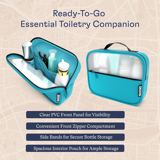 Shacke 8 Set Packing Cubes for Travel, Shoe & Toiletry Bags (Aqua Teal) | Complete Suitcase Organizer Bags Set: 4 Luggage Packing Cubes + Laundry, Shoe, Toiletry & Accessories Bags for Any Trip - Image 7