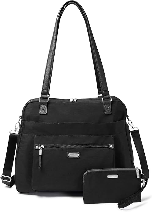 Baggallini Overnight Expandable Laptop Tote with RFID Phone Wristlet by baggallini