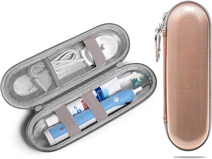 Nincha Hard Shell Durable EVA Electric Toothbrush Case - Waterproof PU Surface Layer with Shockproof EVA Material and Moisture Resistant Tin Foil Inner Lining- Bigger Size Fits All Powered Toothbrush by Nincha