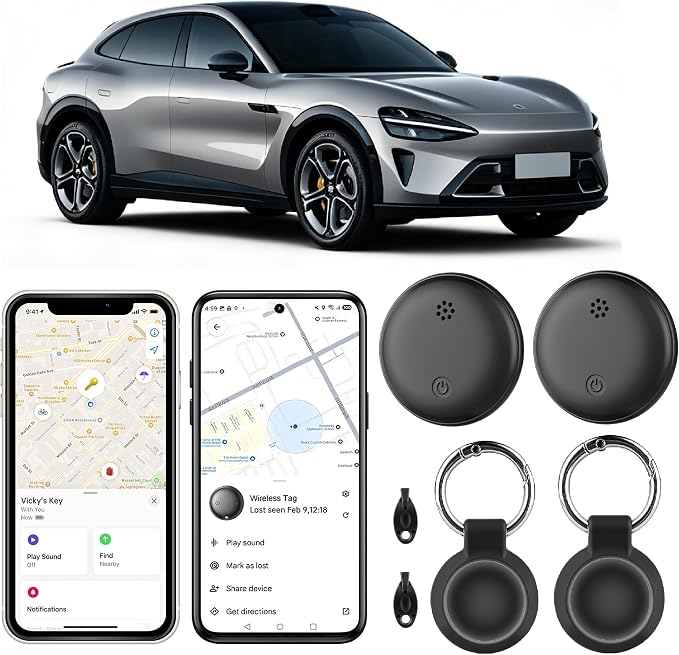 2026 Upgraded GPS Tracker for Vehicles, No Subscription, Magnetic Vehicle Anti-Lost Tracker, Small Locator, Anti-Theft GPS Tracking Device with Free App, No Monthly Fee/No SIM Card, iOS & Android by HealAge