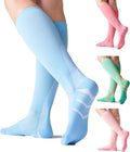 4 Pairs Compression Socks For Women and Men 20-30mmHg Graduated Compression Circulation Support Socks For Travel by Mosithings
