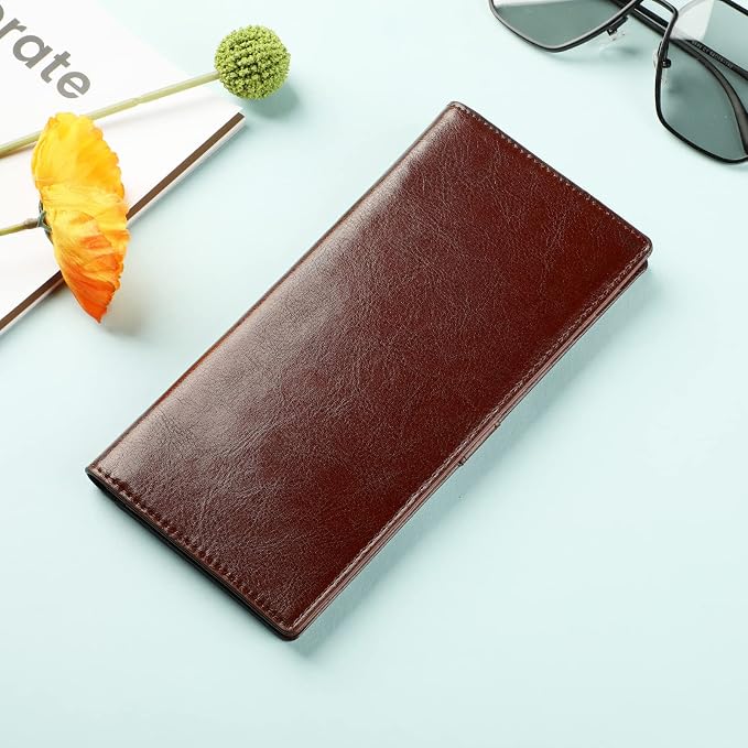Ultra Slim Thin Leather Women Wallet RFID Blocking Credit Card Holder Bifold Long Ladies Billfold - Image 2