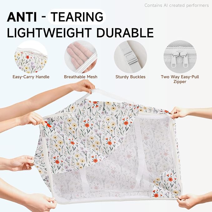 OlarHike 9 Set Packing Cubes for Travel,Gifts for Women Mom,Anti-Tearing Suitcase Organizer,with Over 1000 pcs Mesh Holes,Vacation Essentials & Accessories for Cruise Ship - Image 4