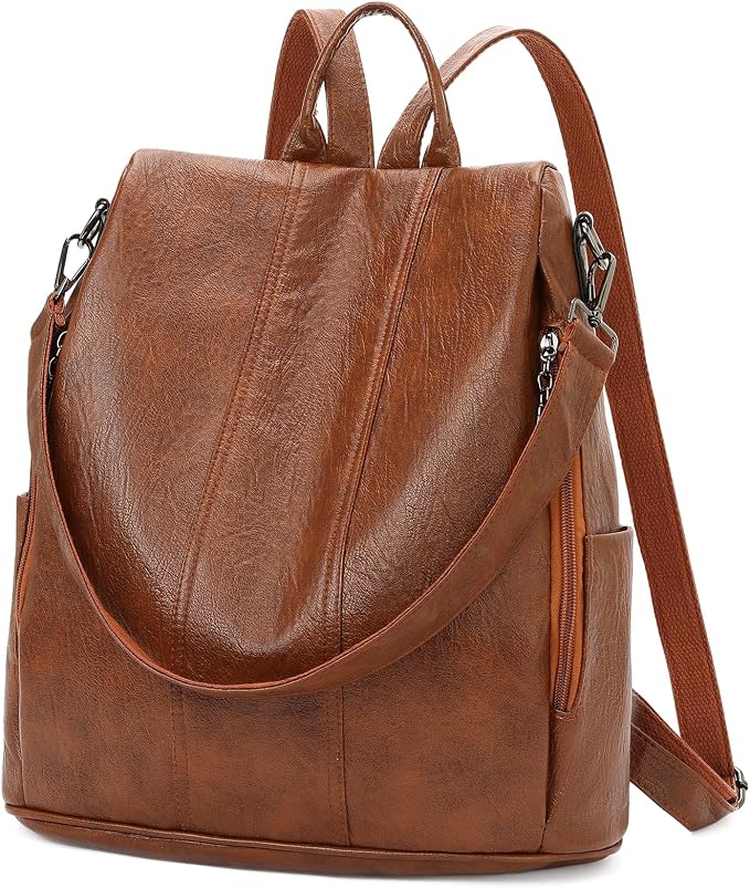 GAEKEAO Women Backpack Purse PU Leather Anti-theft Casual Shoulder Bag Convertible Large Satchel Bags for Travel Casual Work by GAEKEAO