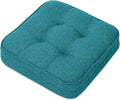 GOFORIT Memory Foam Cushion，Square Seat Cushions for Dining Chairs,Non-Slip Chair Pads with Removable Cover, 16'' x 16'', Blue by Unknown