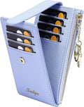 Badiya Slim Women Wallet RFID Blocking Bifold Compact 9 Card Slots Holder Wallets Soft Leather with Zipper Coin Pocket 2 ID Window by Badiya