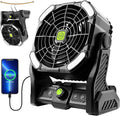 Battery Powered Fan Rechargeable Portable Camping Fan Tent with Light | 20000mAh Cordless Battery Operated Camping Fans with Light,USB Personal Fans Outdoor Camping Essentials Beach Tent for Travel by TDLOL