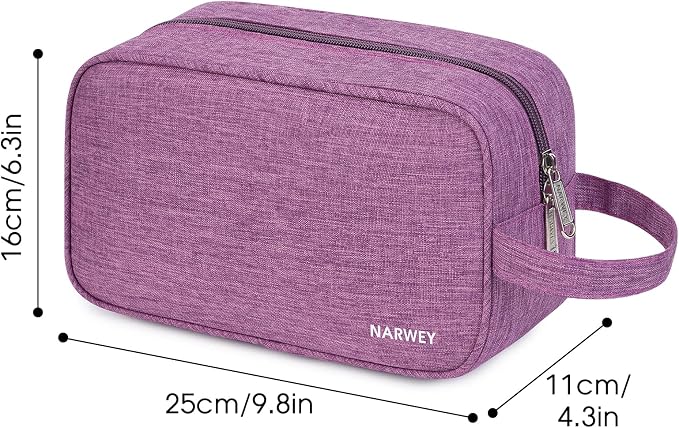 Narwey Travel Toiletry Bag for Women Traveling Dopp Kit Travel Bag for Toiletries Cosmetic Bag Makeup Bag Medicine Bag for Traveling (Dark Purple) - Image 6