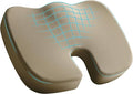 Skechers Memory Foam Seat Cushion,Office Chair Cushion for Tailbone Pain Relief,Butt Pillow for Office Chair,Car seat Cushion,Computer Desk,Long Sitting Office Workers,and Car Drivers,Beige by Unknown