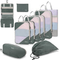 Gonex Compression Packing Cubes for Travel, Mesh Bags Luggage Organizers | Set of 4/5/6/7/10 for Essentials, Extensible, Fits 20"Carry-on Suitcases, See-through Mesh, Double Zipper Compression by Gonex