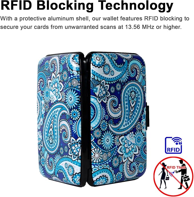 Credit Card Holder Small RFID Blocking Wallet Business Metal Slim Mini Aluminum Hard Case for Women Men - Image 5
