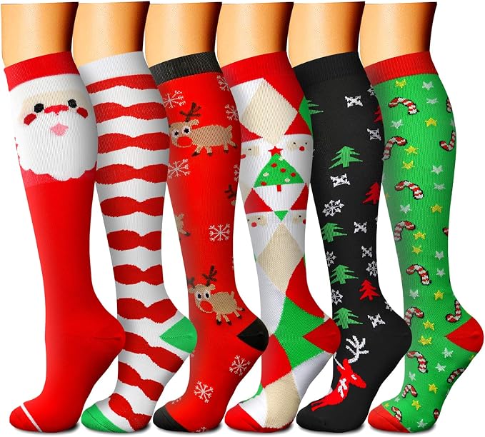 QUXIANG Compression Socks for Women & Men 15-20 mmHg, Best for Medical, Nursing, Running, Athletic, Varicose Veins, Travel by QUXIANG