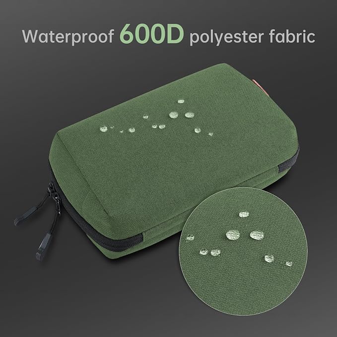 simtoper Electronic Organizer Travel Case Bag for Cables, Switch, SD card, Passport and More – Ultimate Protection & Portability Waterproof (Green) - Image 5