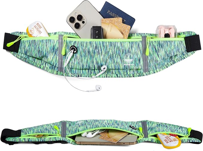 Running Belt Slim Fanny Pack Jogging Pouch Phone Holder Waist Pack - Green - Image 5