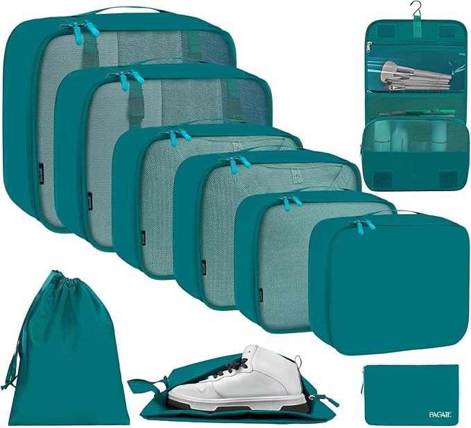 BAGAIL 6 Set/8 Set/10 Set Packing Cubes Various Sizes Packing Organizer for Travel Accessories Luggage Carry On Suitcase by BAGAIL