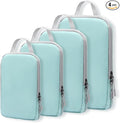 WOOMADA Compression Packing Cubes for Suitcases Travel Essentials 4 Set Expandable Travel Bags Organizer for Luggage(turquoise) by WOOMADA