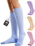 FITRELL 4 Pairs Compression Socks for Women & Men, 15-20mmHg Circulation Support for Athletic Travel Daily Wear by FITRELL