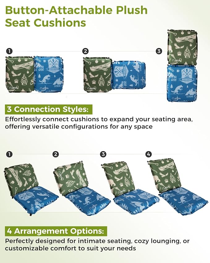 ATEPA Inflatable Seat Cushion | 2" & 2.5" Foam Core Seat Pad, Self Inflating, Compact, Stadium, Airplane, Travel, Camping, Hiking, Sports events - Image 5