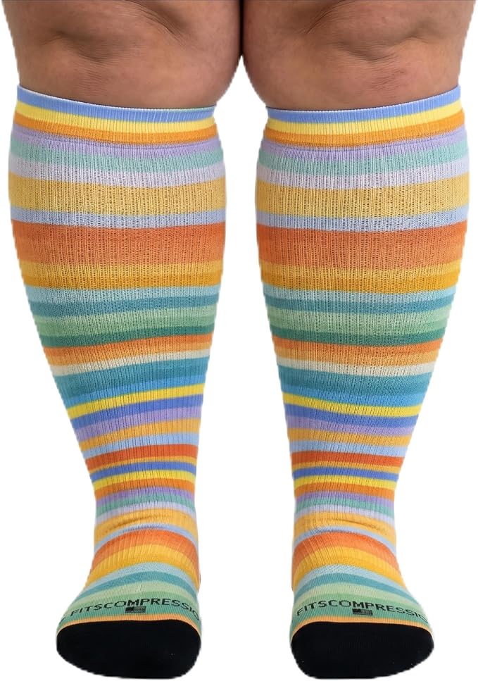 Crazy Compression Socks, Comfortable Support Socks for Recovery, Travel, Hiking, and Long-Hour Comfort w/Fun Designs by CrazyCompression