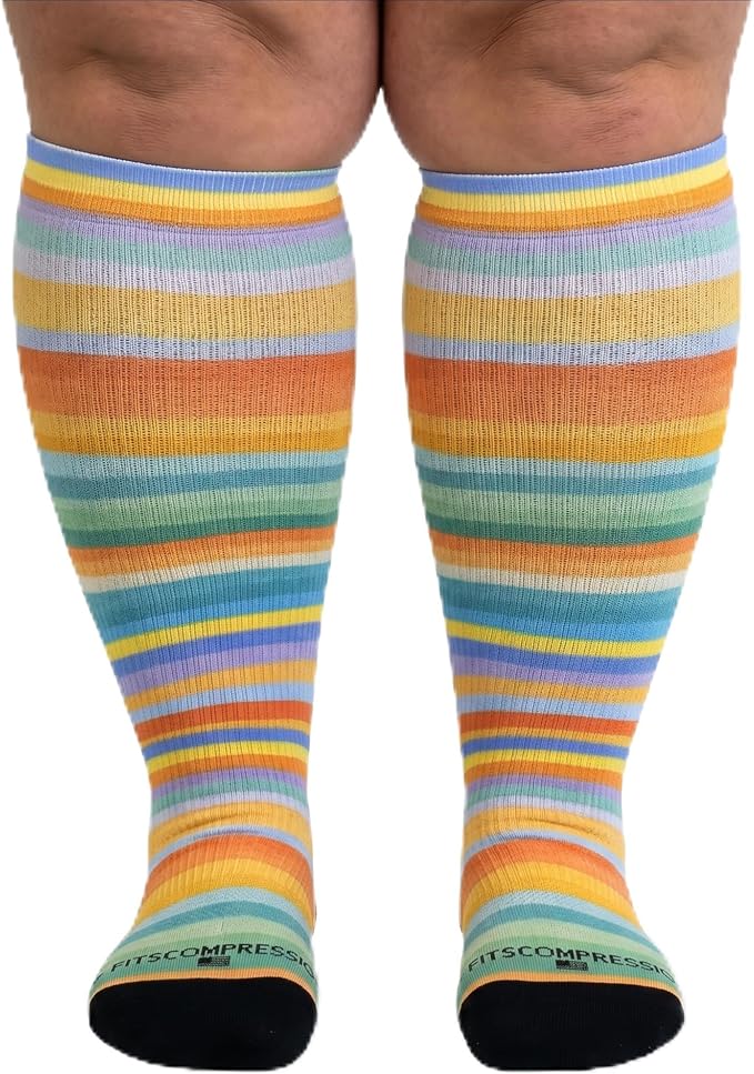 Crazy Compression Socks, Comfortable Support Socks for Recovery, Travel, Hiking, and Long-Hour Comfort w/Fun Designs by CrazyCompression