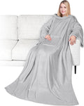 PAVILIA Wearable Blanket with Sleeves for Adult Women Men, Cozy Fleece Warm Wrap Throw with Arms, Gifts for Christmas, Wife by PAVILIA