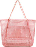 Beach Bag with Mini Pocket, Large Foldable Mesh Tote for Women, Lightweight & Travel Bag for Vacation & Outdoor by Unknown