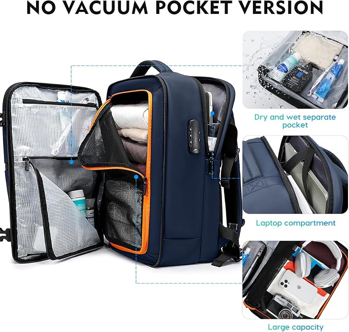 BANGE Travel Backpack with TSA lock version can hold 15.6 inch Laptop suitable Daily Commute and Overnight Flight Approved Anti-theft Bag - Image 2