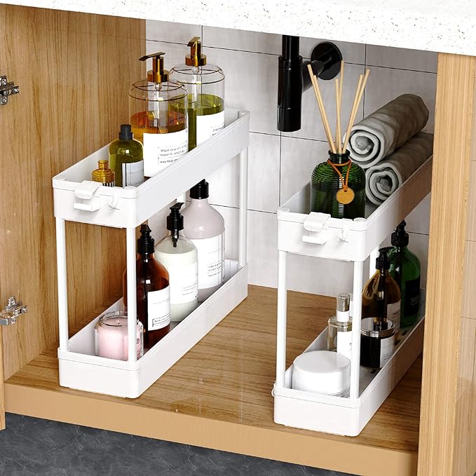 SPACEKEEPER Slim Rolling Storage Cart, 4 Tier Bathroom Cart Organizer,White | Narrow Rolling Cart with Wheels for Kitchen Office Bathroom Laundry Room,Mobile Utility Cart for Craft Art Makeup Nail Polish - Image 5