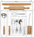Vtopmart Expandable Silverware Organizer, Kitchen Drawer Tray, 6-9 Slots | Adjustable Flatware Organizer Expands to Fit Drawers, Organize Spoons, Forks, Knives and Kitchen Utensils with Easy Access by Vtopmart