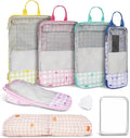 7 Pcs Compression Packing Cubes Travel for Suitcases, Luggage Organizer Washable Storage Bags Set for Backpack Travel- Packaging Cubes for Carry-Ons and Storage by Hitanfe