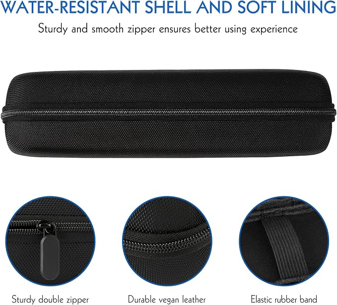 Travel Electric Toothbrush Case, Portable Container Holder Storage Box, PU Travel Case Compatible With Oral-B Pro 1500 8000, Philips 4100, 5100 6100, 9900 (Black PU 1pack) - Image 3