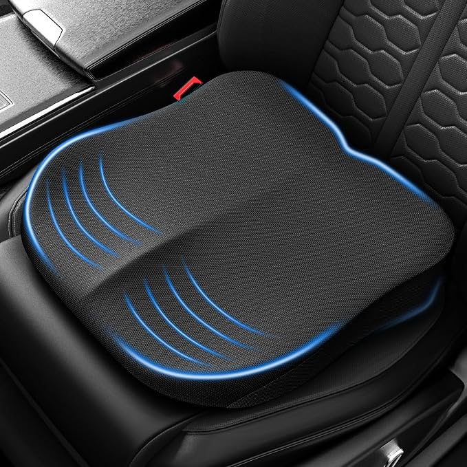 Car Seat Cushion for Driving, Memory Foam Driver Seat Cushion | Seat Cushion for Car with Lower Back & Tailbone Pain Relief. Automotive Cushion for Car Suitable for Trucks, Sedans by Pakanana