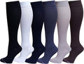 Dr Motion Differenttouch 6 Pairs Pack Women Graduated Compression Knee High Socks by Dr.+Motion