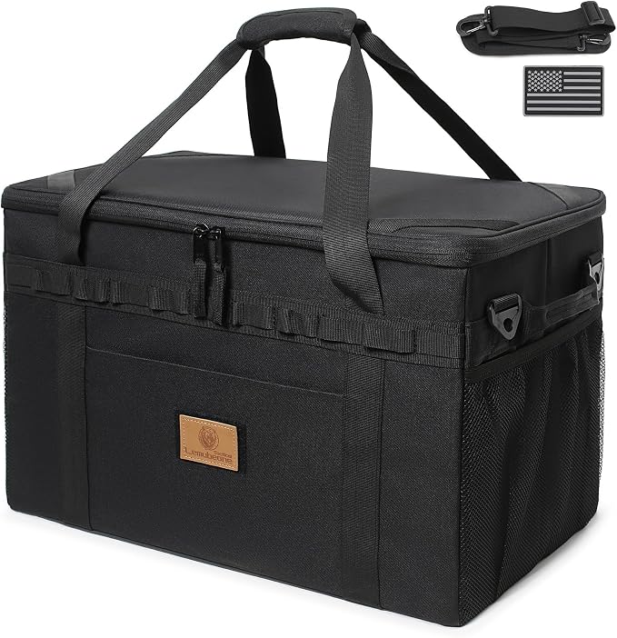 Tactical Camping Storage Bag Utility Tote Bag Camping Kitchen Organizer with Axe Holder & Shoulder Strap by Lemubeane