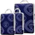 Space Saving Compression Packing Cubes for Kids & Women, Organizer Bags for Kids & Adults, Diaper Bag Organizer Set, Packing Cubes for Travel 3pc Set - Blue Turtle by Unknown