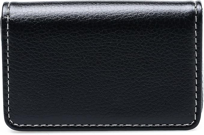 RFID Blocking Wallet - Minimalist Leather Business Credit Card Holder - Black - Image 4