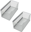 YBM HOME Magnetic Basket Storage Organizer with 16 Strong Magnets for Metal Desk, Fridge, Whiteboard, and Wall Locker Accessories, Large (2-Pack) by YBMHome