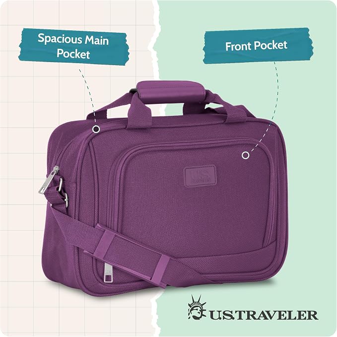U.S. Traveler Rio 14" Travel Tote Bag, Lightweight 1200D Carry-On Bag for Women & Men - Image 7