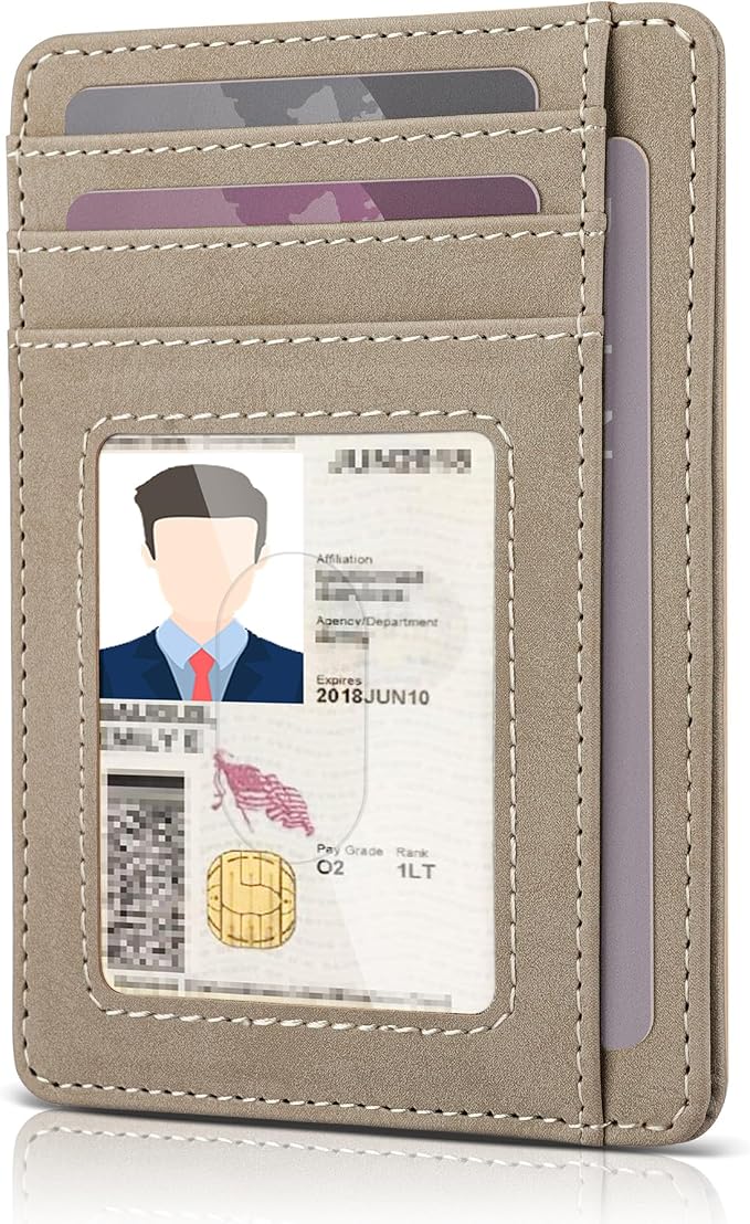 Teskyer Slim Minimalist Wallet for Men, RFID Front Pocket Card Holder | Ultra Slim Front Pocket Design, 8 Card Slots, RFID Protection, Smooth Faux Leather for Everyday Carry - Image 2