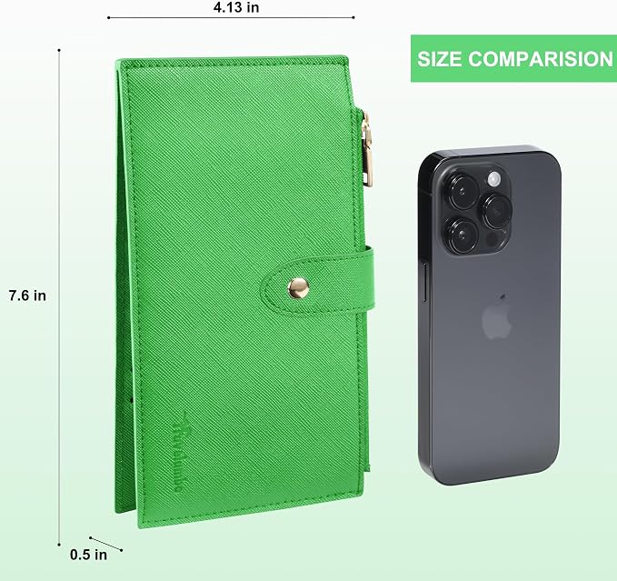 Travelambo RFID Wallet Women Large Size Bifold Multi Card Wallet Case with Zipper Pocke Credit Card Holder for Women - Image 2