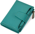 Small Wallet Women RFID Blocking Leather Bifold Compact Card Holder Wallet for Women with Zipper Coin Pocket 4 ID Window by Airkit