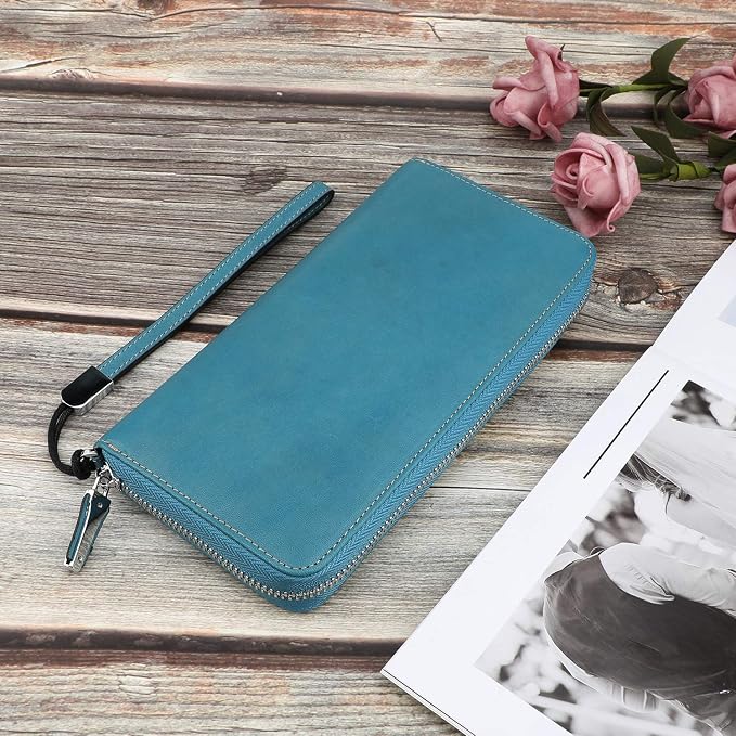 Small Compact Women Wallet RFID Blocking Genuine Leather Bifold Purse with ID Windows - Image 6