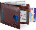 SERMAN BRANDS RFID Blocking Slim Bifold Genuine Leather Thin Minimalist Front Pocket Wallets for Men Billfold Wallet Men Gift by SERMANBRANDS