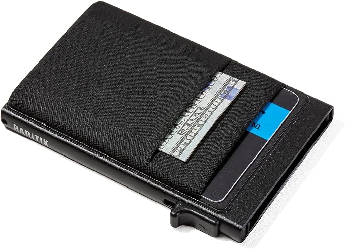 Slim Card Holder Wallet for Men, Minimalist RFID Blocking Pop Up Wallet, Smart Metal Business Card Case Holds 12 Cards, Money Clip, Front Pocket Wallet, Gifts for Men - Image 7