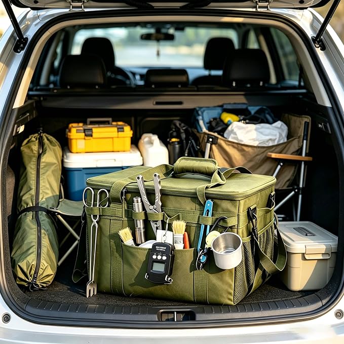 40L Waterproof 600D Camping Storage Bag Modular Organizer Outdoor Gear Kitchen Carry Case | 40L Large Capacity with Removable Dividers – Custom layout for camping cookware, tools & daily outdoor supplies - Image 7