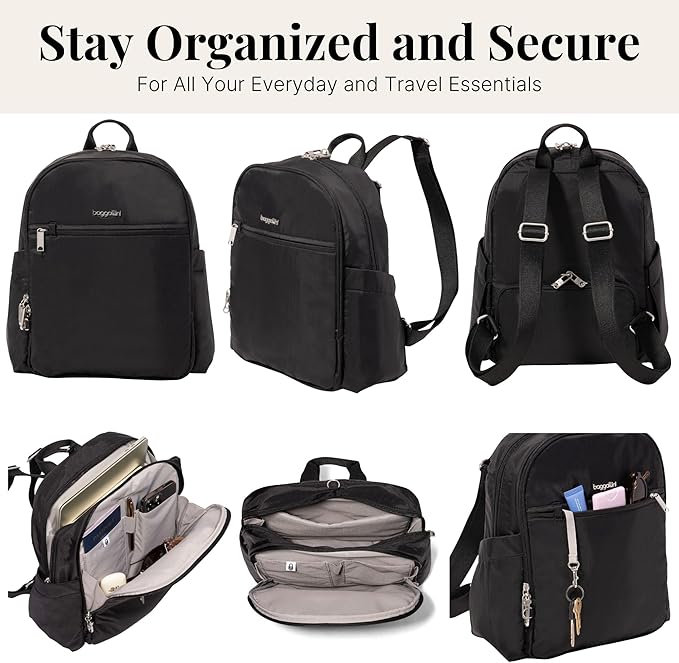 Securtex Anti-Theft Getaway Backpack - 9.4"x13"x5" Travel Safe Bag w/Locking Zippers, Slash-Resistant, RFID - Image 4