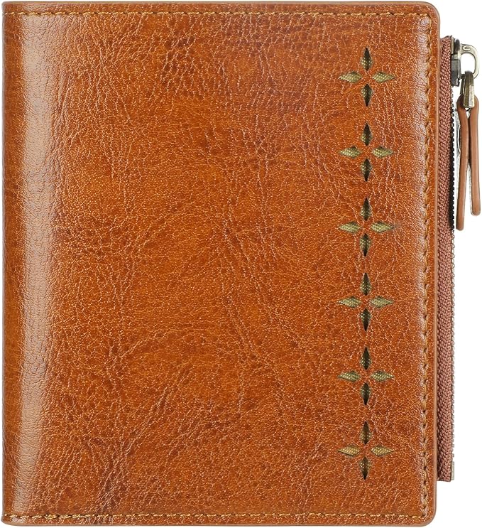 Ultra Thin Small Compact Leather Womens Girls Wallets RFID Blocking Credit Card Holder for Women by Lavemi